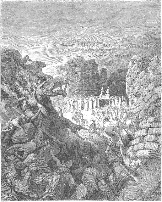 The Walls Of Jericho Falling Down by Gustave Dore mormon