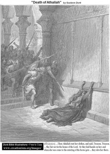 The Death of Athalia (King of Judah) by Gustave Dore