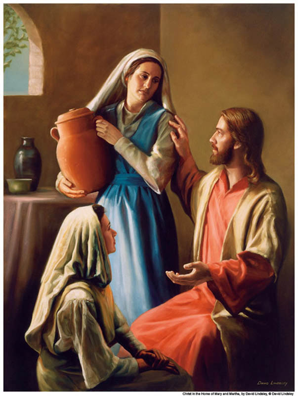 bible verse jesus visits mary and martha